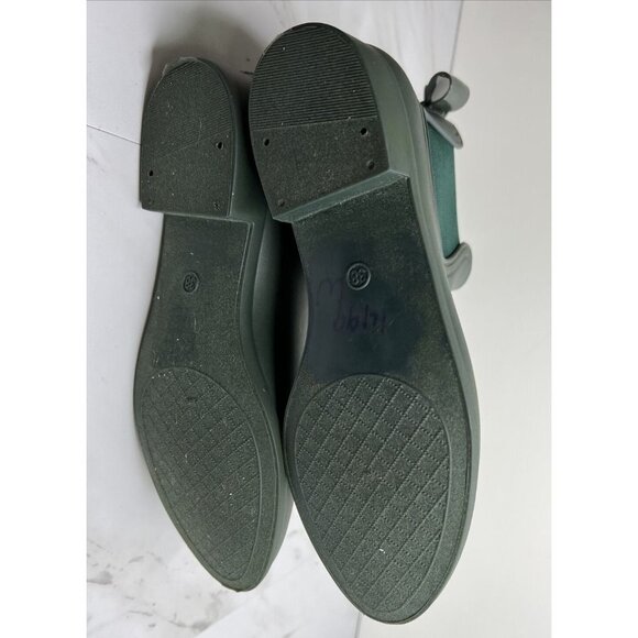 Catherine Malandrino Women's Briellie Bow Rain Boot in Green EUR 38 US 7 - Picture 6 of 8